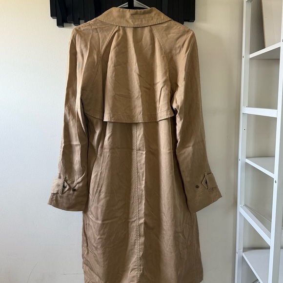 Aritzia Babaton Lawson Beige Tan Trench Coat Sz M 100% Lyocell - Picture 5 of 15